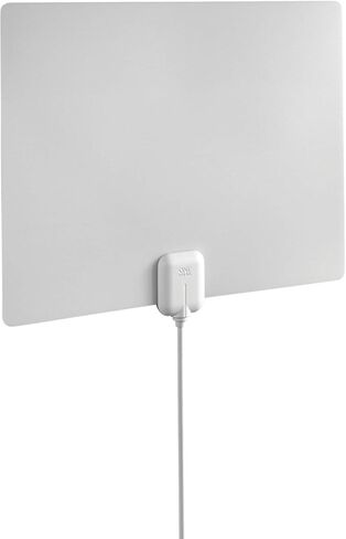 هوائي One for All 14542 HDTV - هوائي تلفزيون داخلي مضخم رفيع للغاية مع نطاق يصل إلى 60 ميلًا، واستقبال متعدد الاتجاهات وتحكم تلقائي في الكسب - أبيض/أسود in Kuwait