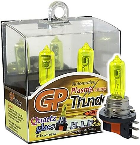 GP Thunder H15 3500K ذهبي أصفر JDM 15 / 55W لمبات زينون هالوجين كوارتز زجاجية متوافقة مع الشعاع العالي - الجري أثناء النهار جولف تيغوان in Kuwait