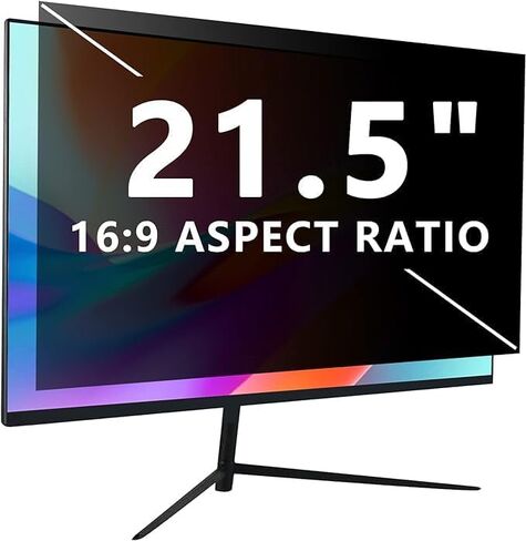 [2-Pack] 21.5 Inch Computer Privacy Screen Filter for 16:9 Widescreen Monitor, Removable Eye Protection Anti Glare Blue Light Filter Privacy Shield, Anti Spy Screen Protector Film 21.5 In in Saudi Arabia