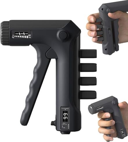 مقوي قبضة اليد والأصابع 2 في 1، مقوي قبضة اليد ومقاومة قابلة للتعديل 11-132 رطل (5-60 كجم)، تمرين الأصابع للموسيقي وتسلق الصخور والعلاج in Kuwait