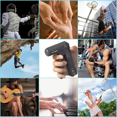 مقوي قبضة اليد والأصابع 2 في 1، مقوي قبضة اليد ومقاومة قابلة للتعديل 11-132 رطل (5-60 كجم)، تمرين الأصابع للموسيقي وتسلق الصخور والعلاج in Kuwait