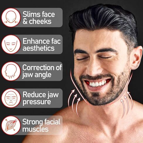 جهاز تمرين الفك للرجال والنساء، 6 قطع من السيليكون لتدريب الفك على الوجه، مدرب قوي لتنحيف الوجه للمستخدمين متعددي المستويات مع حقيبة (8 عبوات) in Kuwait