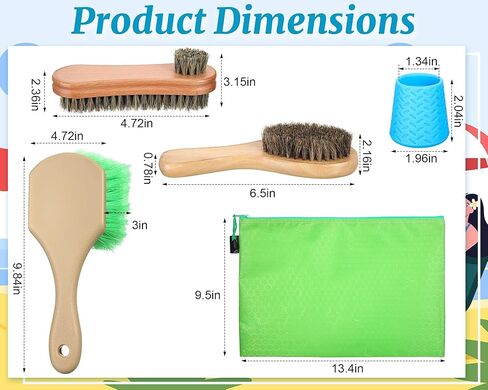 طقم فرش رمل مكون من 5 قطع، مزيل رمل لملحقات ركوب الأمواج على الشاطئ، فرشاة إطار العجلة لحافة السيارة، مرفق رأس رشاش الدش مع حقيبة تخزين، أداة حمام للاستجمام الرياضي على ضفاف المحيط in Kuwait