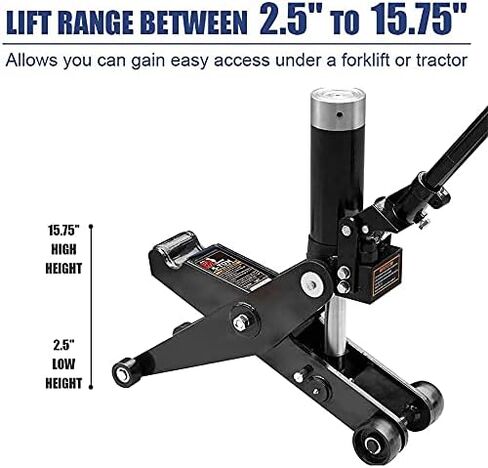 BIG RED TR1147 Torin Dual Position Hydraulic Forklift Service/Floor Jack, 5 Ton (10,000 lb) Capacity, black in Saudi Arabia