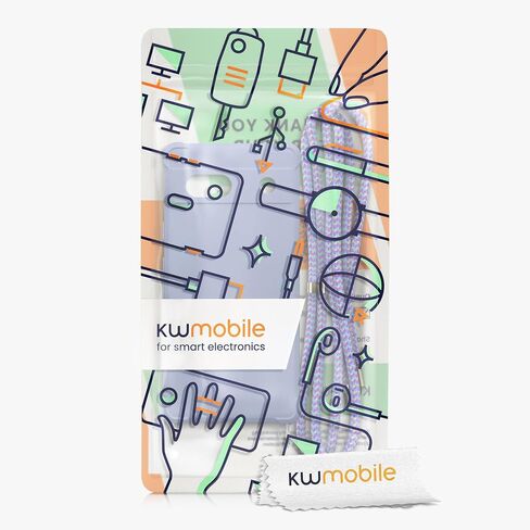 kwmobile Crossbody Case Compatible with Google Pixel 7a Case - TPU Silicone Cover with Strap - Coconut Swirl in Saudi Arabia