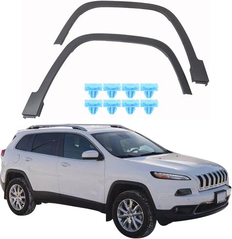 WFLNHB Set of 2 Plastic Front Left Right Side Fender Flares Set Replacement for 2014-2018 Cherokee CH1291111 CH1290111 68210314AE 68210315AE in Saudi Arabia