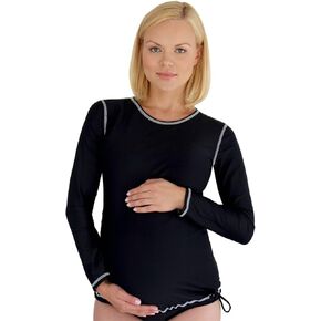 Women's Maternity Long Sleeve Rash Guard Swim Shirt