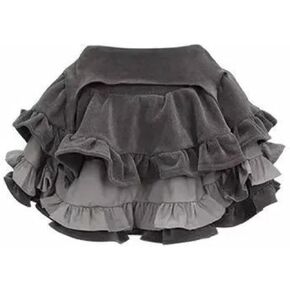 2 Piece Sets for Women Shoujo Cute Skirt Off The Shoulder Top Corduroy Skort Pleated High Waisted Mini Skirt