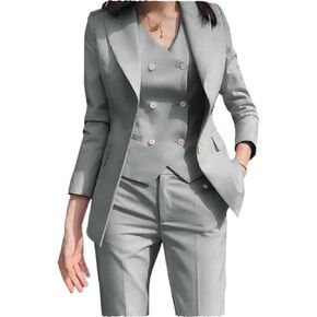 3 Piece Business Lady Suit Set Classic Women Suits for Work Professional Plus Size