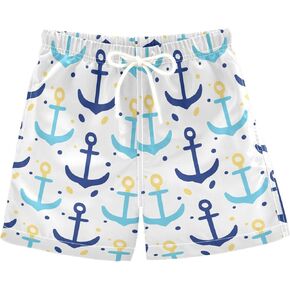 Boys Swim Trunks, Kid Quick Dry Beach Board Shorts with Drawstring, Soft Breathable Toddler Swimwear