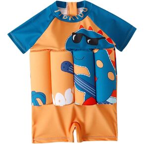 Toddler Swimsuit with Removable Buoyancy Summer Kids Floating Swimwear 6M-4Y