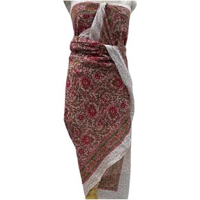 الزهور الشاطئ Sarong Wrap Summer196 × 112 (في سم) تقريبا كتلة اليد المطبوعة من القطن المسبح