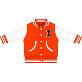 Creative Knitwear College Baby Varsity Jacket Lightweight - Team Logo, Multiple Colors, Unisex, (0 Months - 4T)