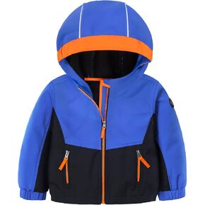 GEMYSE Toddler Boys Jacket Waterproof Baby Kids Windbreaker Jacket Fleece Toddler Coat Spring Fall Outerwear