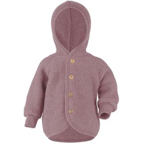 Kids Thermal Jacket Cardigan with Hood, Organic Merino Wool Fleece