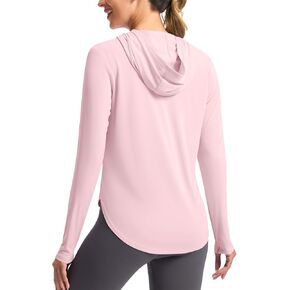 Women's Sun Protection Hoodie UPF 50+ Fishing Hiking Shirt Long Sleeve SPF Shirts Lightweight Cooling Rash Guard Tees