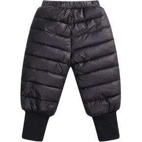 iiniim Toddler Baby Waterproof Pants Winter Snow Pants Puffer Down Trousers for Boys Girls