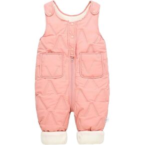 iiniim Baby Toddler Unisex Winter Snow Pants Down Puffer Warm Overall Windproof Fleece Lined Jumpsuit