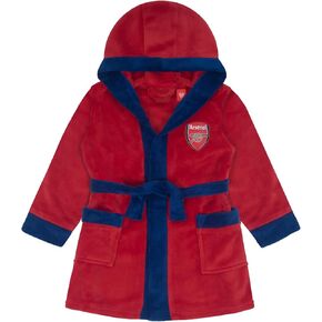 Arsenal FC Official Gift Baby Hooded Fleece Dressing Gown Red 6-12 Months