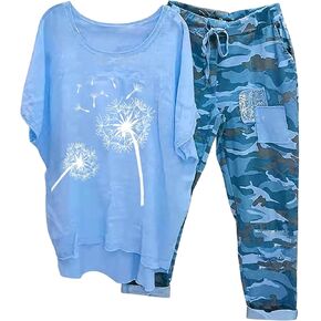 2 Piece Casual Oversized Tracksuits High Waist Loose Pocket Pant Two Top And Bottom Set 2 Piece Outfits for Women