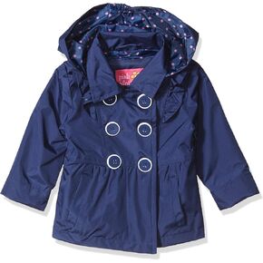 Pink Platinum Baby Girls Ruffled Trench Coat