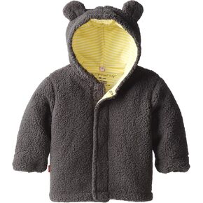 Magnificent Baby Unisex-Baby Infant Fleece Bear Jacket, Ash/Lemon, 12-18 Months