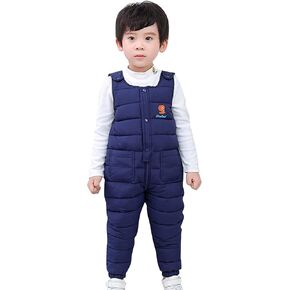Toddler Snow Pants Baby Boy Girl Winter Clothes Down Puffer Coat Windproof Winter Warm Snow Ski Bib Overalls Snowsuit