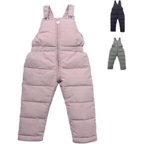 Baby Toddlers Snow Bib Overalls Snowsuit Winter Warm Down Pants Thicken Windproof Water-Resistan𝐭 Ski Pants