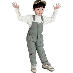 Baby Snow Bib Overalls Winter Warm Pants Kids Trousers Skiing Pants Toddler Warm Romper Jumpsuit Snow Bib Overalls