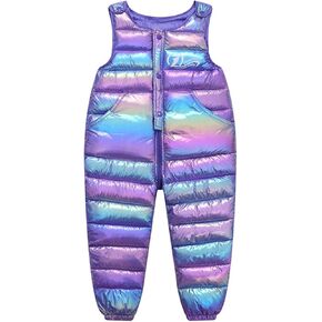 Boys and Girls Snow Bib Pants Insulated 𝐖aterproof Snow Pants Fashion Ski Snowboard Overalls for Girls and Boys