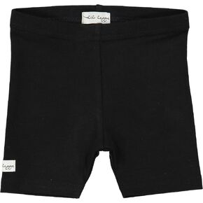 Lil Legs Unisex Boys Girls Cotton Short Leggings - Black, 4T