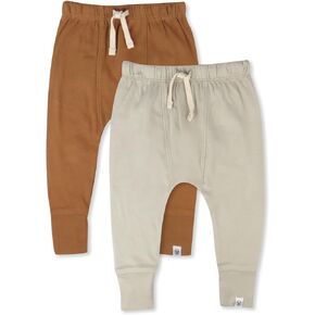 HonestBaby Multipack Honest Pants Joggers Pull on 100% Organic Cotton for Infant Baby and Toddler, Boys, Girls, Unisex