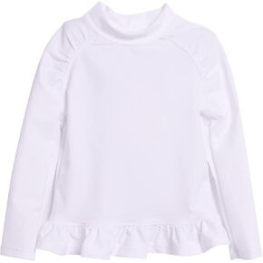 Girls' UPF 50+ Ruffle Rash Guard