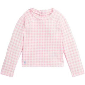 Polo Ralph Lauren Toddler Girls Pink Gingham Rash Guard 2 2T