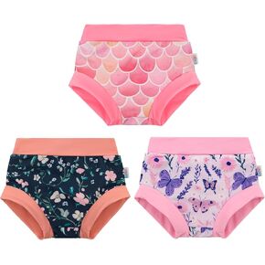 ALVABABY Swim Diapers 3pcs Baby & Toddler Reusable Waterproof Swimming Diaper for Boy's and Girl's for Swim Classes 3XBS01-3-4T