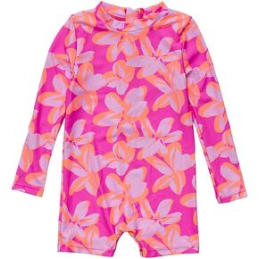 Snapper Rock Girls' Hibiscus Hype Ls Sunsuit (Infant/Toddler/Little Kids)