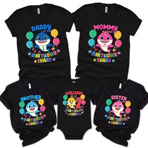 Shark Birthday Shirt, Baby Shark Family Shirts, Custom Baby Shark Shirt, Shark Birthday Party, Shark Shirt for Toddler, Shark themed birthday shirt, Personalized Shark Shirt