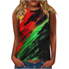 Womens Juneteenth Tank Tops Celebrating Black Freedom 1865 Shirts African American Tops Sleeveless Athletic Tees