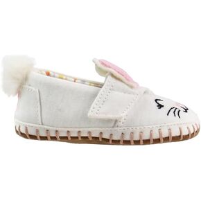 TOMS Infant Girls Crib Alpargata Slip On Flats Casual - White