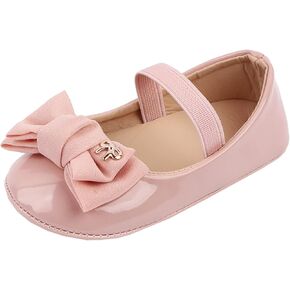 Infant Baby Girl Mary Jane Dress Shoes Ballet Flats for Girl Wedding Party School Shoes Bowknot Girls Dress up Shoes