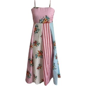 Women Boho Graffiti Long Dress Graphic Spaghetti Strap Flowy Swing Maxi Dress Print A Line Holiday Beach Dresses