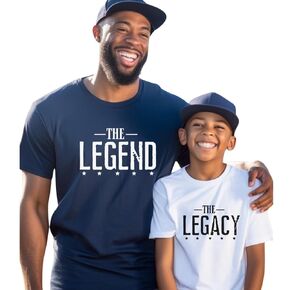 Legend And Legacy Shirts Fathers Day Gifts From Baby Boy, Matching Shirts For Father And Newborn Son, Daddy Daughter Matching Outfits, Father Son Matching Shirts, Daddy And Me, Toddler, Baby Girl.