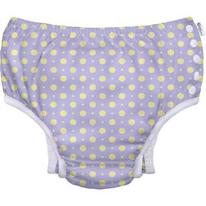 green sprouts Baby Toddler Eco Snap Swim Diaper - Mint Stripes - 4T
