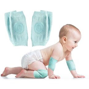 Baby Knee Pads and Elbow Pads, Blue, Unisex, Anti-Slip, Suitable for Crawling Toddlers