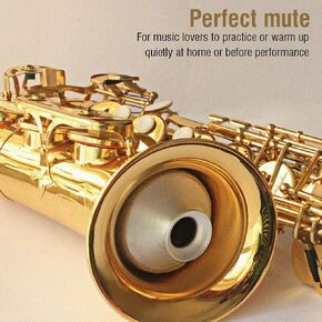 Tone muffle, easy to install, eliminate noise, aluminum alloy, saxophone, muffler, damper, soprano saxophone, muffler, for soprano saxophone practice