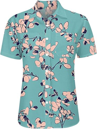 Shirts for Women Long Sleeve 2025 Boho Tees V-Neck Button Cotton Linen Blouses T Shirts Casual Loose Vintage Tops in Kuwait