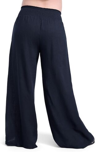 Motherhood Maternity Women's Smocked Waist Wide Leg Pregnancy Summer Casual Pants in Saudi Arabia