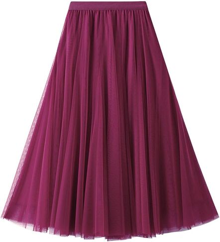 Women's Summer Elastic Waist Bohemian Print Beach Outfits High Waist Casual Maxi Skirt A-Line Tiered Long Skirt in Saudi Arabia