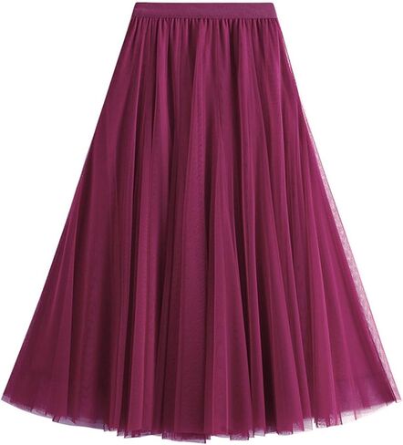 Women's Summer Elastic Waist Bohemian Print Beach Outfits High Waist Casual Maxi Skirt A-Line Tiered Long Skirt in Saudi Arabia