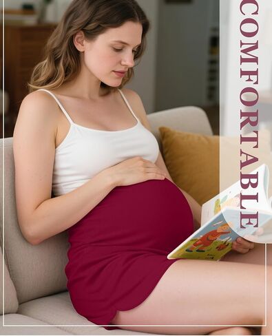 3 Pack Women's Maternity Shorts Over Belly Pregnancy Lounge Workout Running Casual Pajama with Pockets in Saudi Arabia